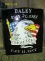 #56 - Glass Art Etched - Daley memorial